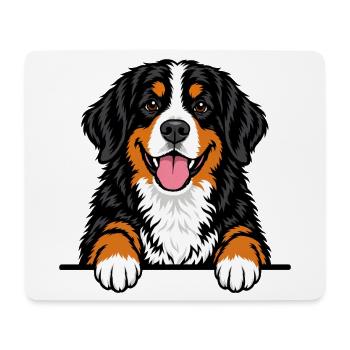 Berner Sennenhund - Mousepad (Querformat) - Weiß - Vorne