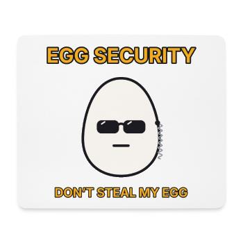 Egg Security – Ei Bodyguard lustiger Spruch - Mousepad (Querformat) - Weiß - Vorne