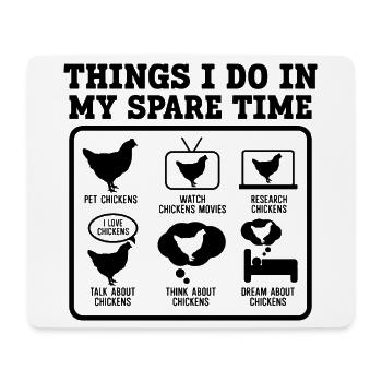 Huhn Humor Freizeit - Mousepad (Querformat) - Weiß - Vorne