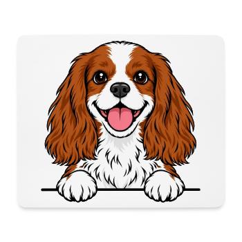 King Cavalier Spaniel - Mousepad (Querformat) - Weiß - Vorne