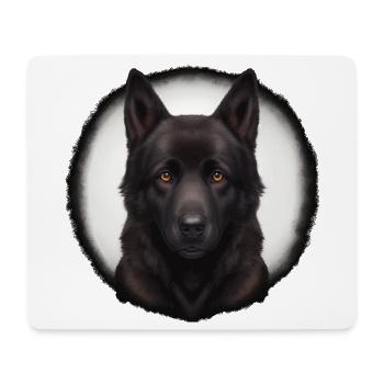 schwarz brauner schäferhund - Mousepad (Querformat) - Weiß - Vorne