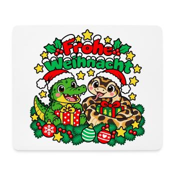 Krokodil Schlange - Mousepad (Querformat) - Weiß - Vorne