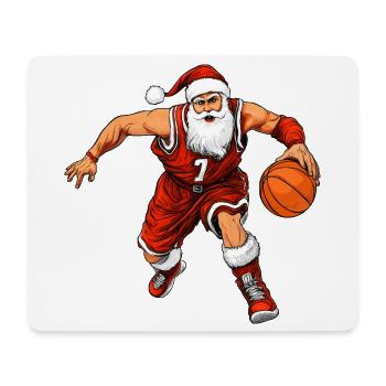 Basketballer Weihnachten / Santa - Mousepad (Querformat) - Weiß - Vorne