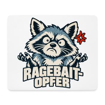 Ragebait Opfer Waschbär Jugendwort 2026 lustig - Mousepad (Querformat) - Weiß - Vorne