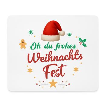 Oh Du Frohes Weihnachtsfest Nikolaus Geschenk    - Mousepad (Querformat) - Weiß - Vorne