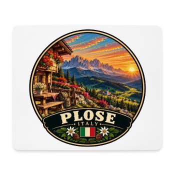 Wandern in den Dolomiten Italien Berge - Mousepad (Querformat) - Weiß - Vorne