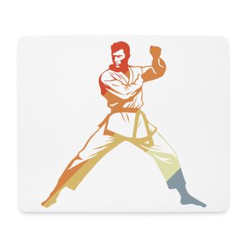 Karate Vintage Look - Mousepad (Querformat) - Weiß - Vorne