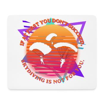 Sonnenuntergangs- und Gleitschirmsprung-Witz - Mousepad (Querformat) - Weiß - Vorne