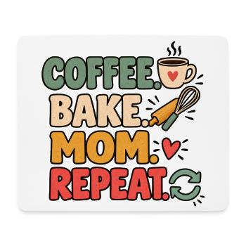 Backmama Bäckerin Köchin Mama Kaffeeliebhaberin Kunst - Mousepad (Querformat) - Weiß - Vorne