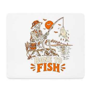 Knochen zu Fisch - Mousepad (Querformat) - Weiß - Vorne