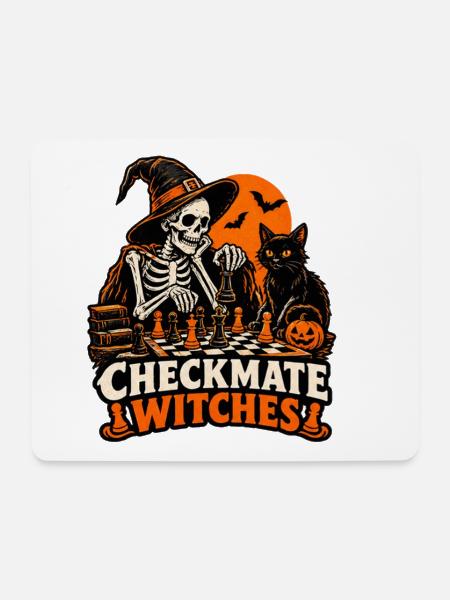 Schachmatt Hexen - Mousepad (Querformat) - Weiß