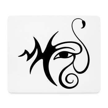 Œil-Scorpion 2 (monochrome) - Tapis de souris (format paysage) - blanc - Devant