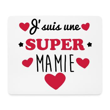super granny christmas gift grandma party - Mouse Pad (horizontal) - white - Front