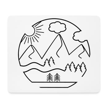 Montagnes - Tapis de souris (format paysage) - blanc - Devant