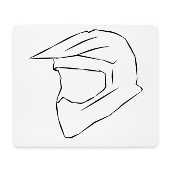 Motorcross helmet sketch - Mouse Pad (horizontal) - white - Front