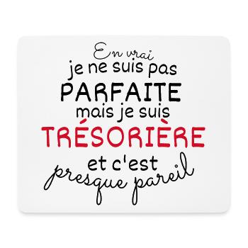 trésorière c'est presque pareil - Tapis de souris (format paysage) - blanc - Devant