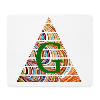 Triangle E 56 g - Tapis de souris (format paysage) - blanc - Devant