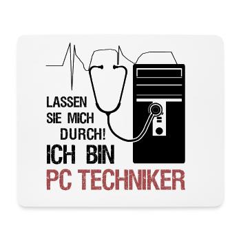 PC Techniker Stetoskop IT Systemtechniker Geschenk - Mousepad (Querformat) - Weiß - Vorne