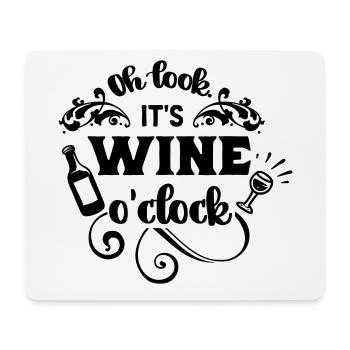 Wine o clock - time for wine lovers - Mouse Pad (horizontal) - white - Front