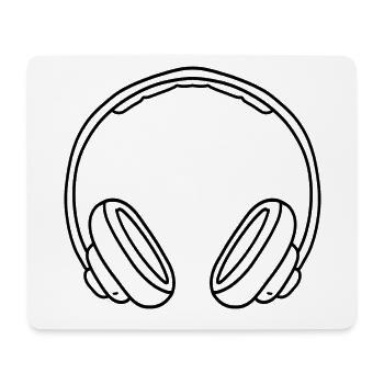 Kopfhörer - Mousepad (Querformat) - Weiß - Vorne