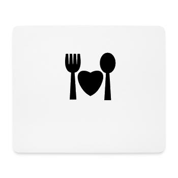 Love eating - Mouse Pad (horizontal) - white - Front