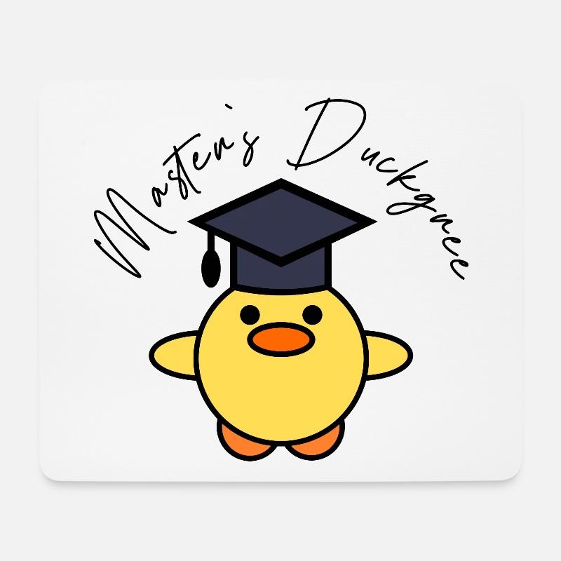 Master`s Duckgree Degree - Mousepad (Querformat) - Weiß
