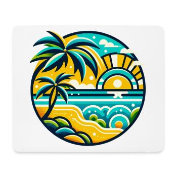 Paradis tropical - Tapis de souris (format paysage) - blanc - Devant