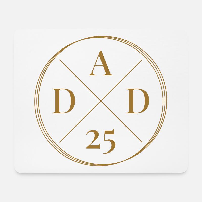 Dad 25 Baby Vater Vatertag Geschenk Papa 2025 - Mousepad (Querformat) - Weiß