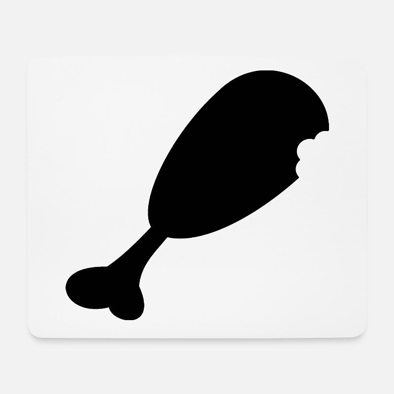 Hühnerschenkel Hähnchen Keule Fleisch Grillen - Mousepad (Querformat) - Weiß
