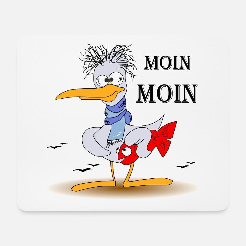 Moin Moin - Mousepad (Querformat) - Weiß