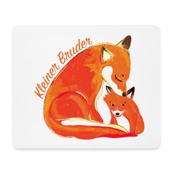 Kleiner Bruder - süßer Fuchs - Mousepad (Querformat) - Weiß - Vorne