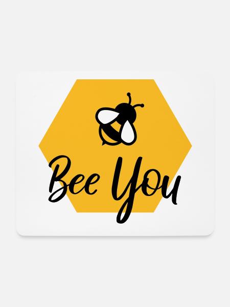 Bee you - Mousepad (Querformat) - Weiß