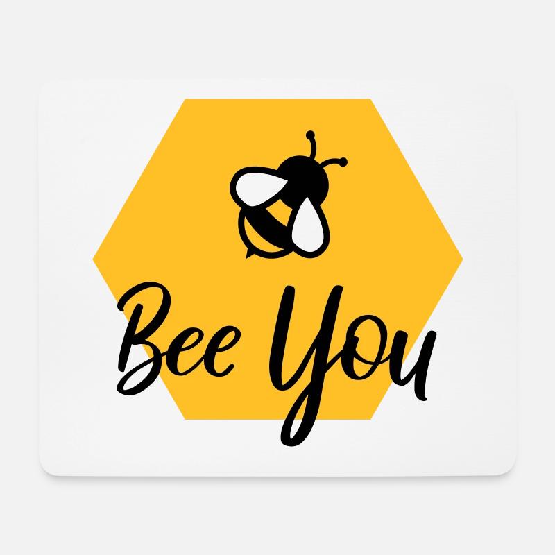 Bee you - Mousepad (Querformat) - Weiß