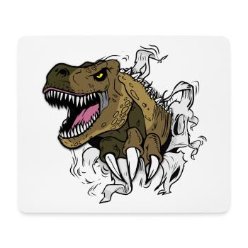 Le dinosaure tyrannosaure Dino T-Rex déchire le design - Tapis de souris (format paysage) - blanc - Devant