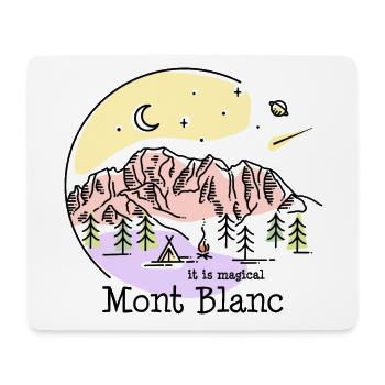Mont Blanc TMB Wandern Bergsteigen Souvenir France - Mousepad (Querformat) - Weiß - Vorne
