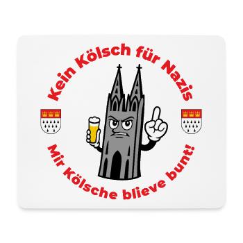 Kein Kölsch für Nazis – Köln Statement - Mousepad (Querformat) - Weiß - Vorne