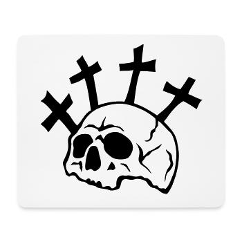 Kran Kreuz Tod - Mousepad (Querformat) - Weiß - Vorne