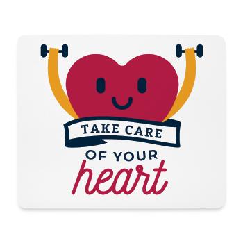 Maladie cardiovasculaire crise cardiaque santé - Tapis de souris (format paysage) - blanc - Devant