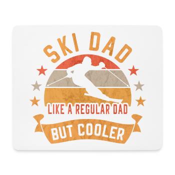 Ski Dad Cooler Daddy SkiEr Ski Mountain - Tapis de souris (format paysage) - blanc - Devant