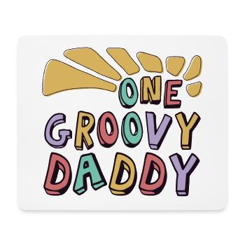 Un papa groovy, un papa génial - Tapis de souris (format paysage) - blanc - Devant