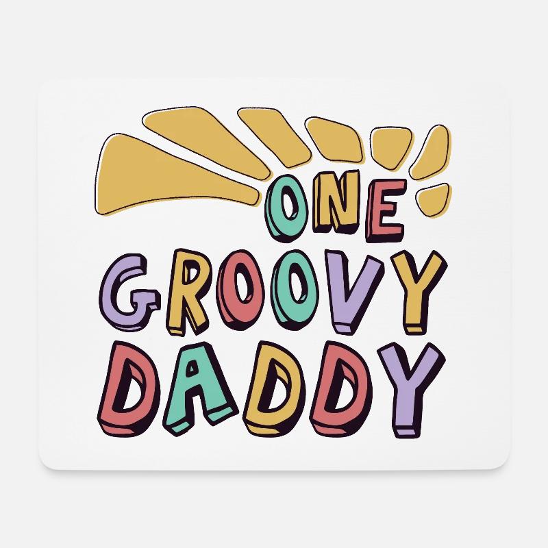 Ein grooviger Papa, Ein toller Papa - Mousepad (Querformat) - Weiß