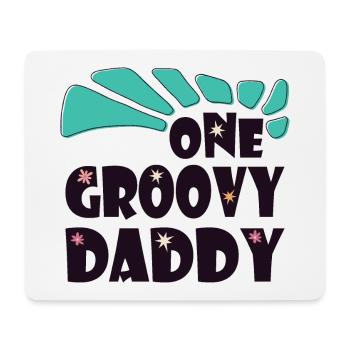 Un papa groovy, un papa génial - Tapis de souris (format paysage) - blanc - Devant