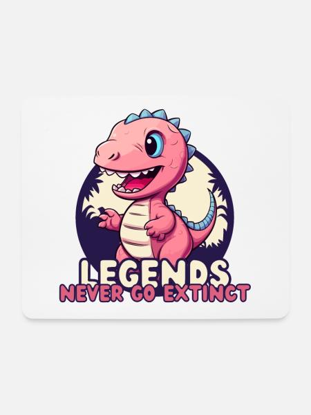 Dinosaurs - Legends, Never Go Extinct - Mouse Pad (horizontal) - white