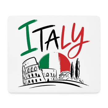 Italienische Flagge - Mousepad (Querformat) - Weiß - Vorne
