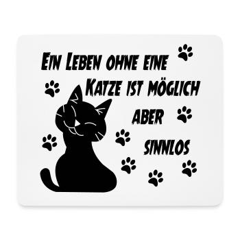 KATZE - KATZE - KATZE - KATZE - Mousepad (Querformat) - Weiß - Vorne