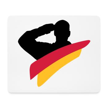 Veteran Deutschland Logo - Mousepad (Querformat) - Weiß - Vorne