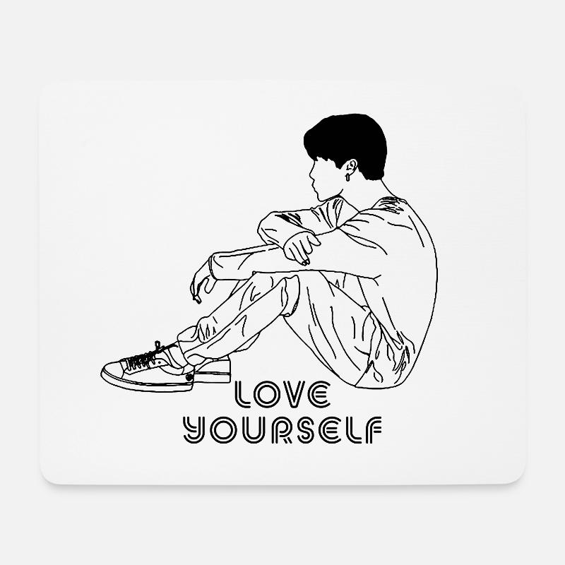 kpop K-Pop KPop love yourself - Mousepad (Querformat) - Weiß