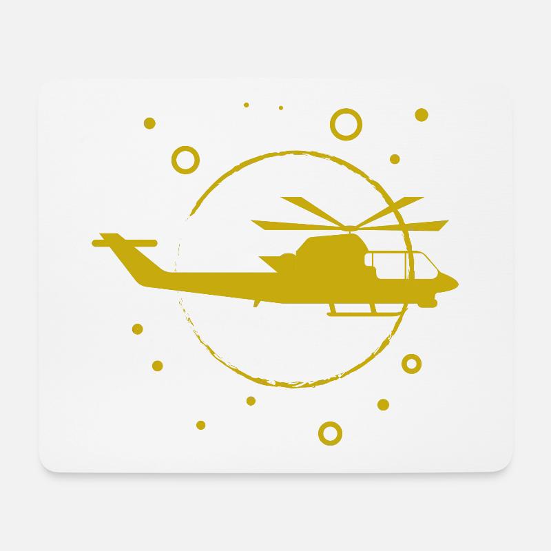 Helikopter - Hubschrauber - Rotorflugzeug - Mousepad (Querformat) - Weiß