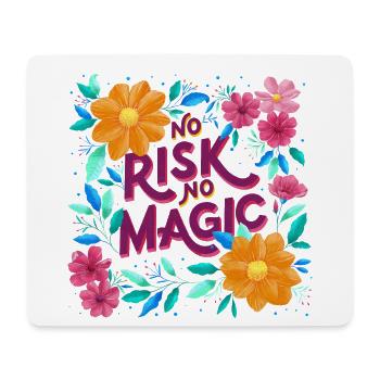 No Risk. No Magic. - Mouse Pad (horizontal) - white - Front