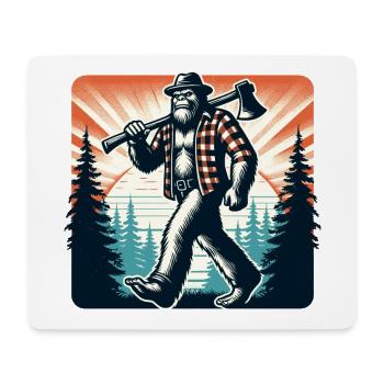 Holzfäller Forstwirt Bigfoot - Mousepad (Querformat) - Weiß - Vorne